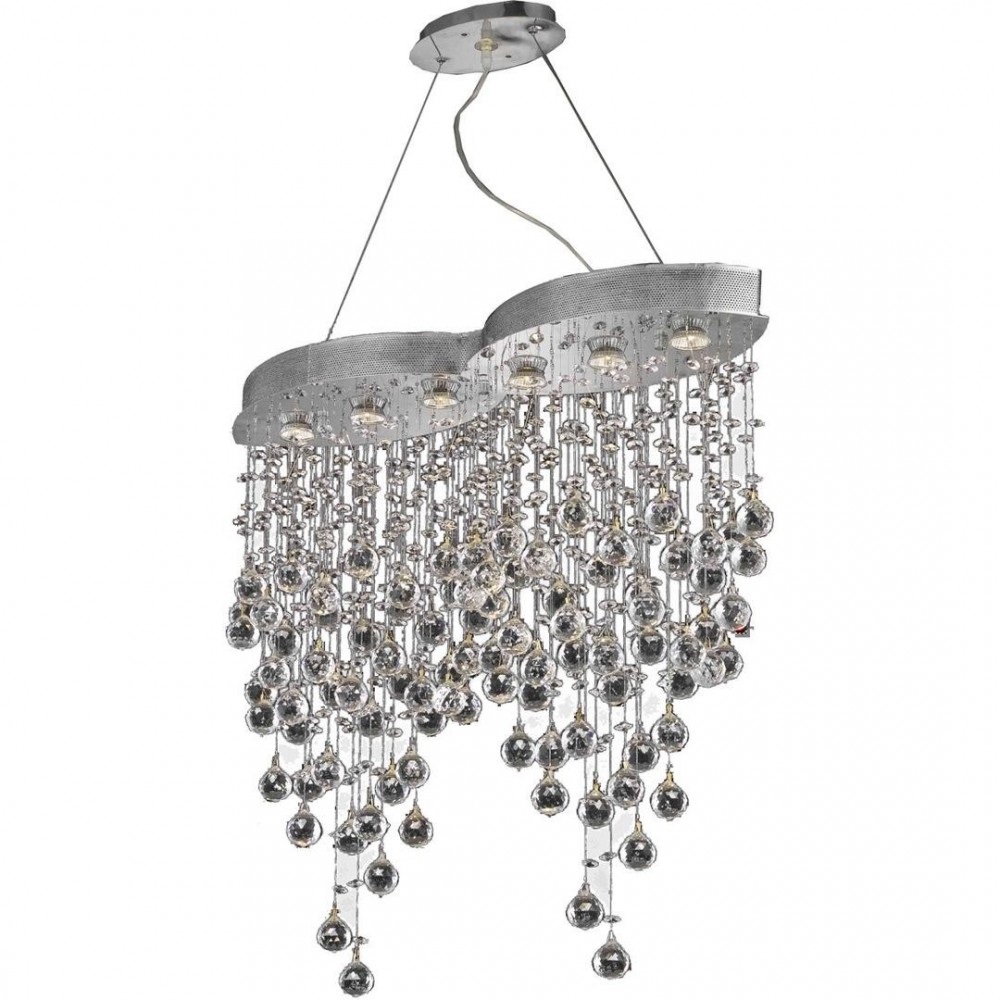 Elegant Lighting Galaxy 6 Light Chrome Chandelier Clear Elegant Cut Crystal Elegant Lighting Galaxy 6 Light Chrome Chandelier Clear Elegant Cut Crystal