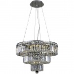 Elegant Lighting Maxime 9 Light Chrome Chandelier Clear Elegant Cut Crystal