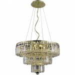 Elegant Lighting Maxime 9 Light Gold Chandelier Clear Elegant Cut Crystal