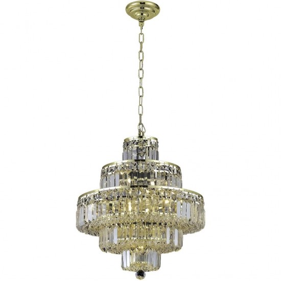 Elegant Lighting Maxime 13 Light Gold Chandelier Clear Royal Cut Crystal