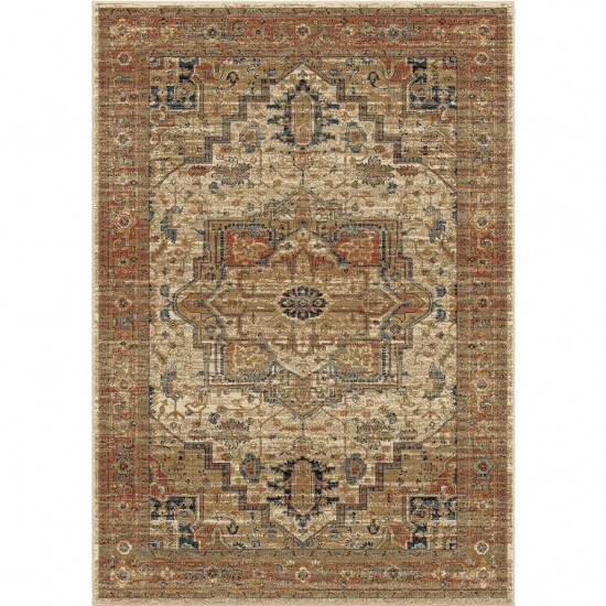 Palmetto Living Heriz Medallion Off White 5'1"x7'6"