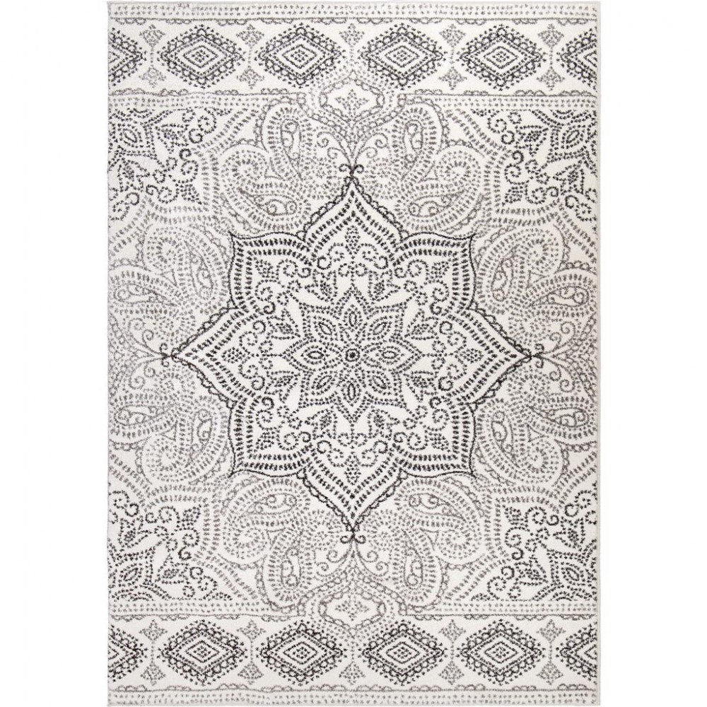 Palmetto Living Paisley Points White 6'5" x 9'6"