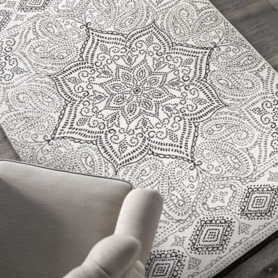 Palmetto Living Paisley Points White 6'5" x 9'6"