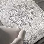 Palmetto Living Paisley Points White 7'8" x 10'10"