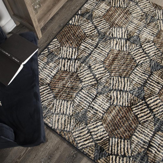 Palmetto Living Textured Penny Blue 5'1"x7'6"