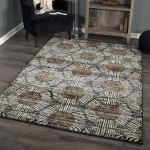 Palmetto Living Textured Penny Blue 7'8"x10'10"