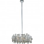 Elegant Lighting Picasso 4 Light Chrome Pendant Clear Royal Cut Crystal