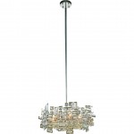 Elegant Lighting Picasso 6 Light Chrome Pendant Clear Royal Cut Crystal