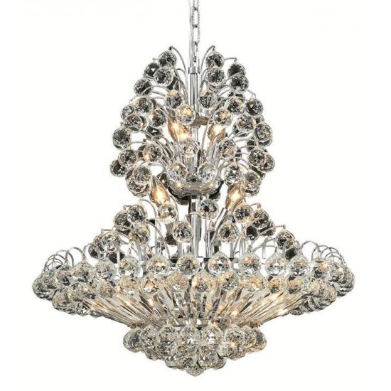 Elegant Lighting Sirius 14 Light Chrome Chandelier Clear Royal Cut Crystal