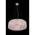 Elegant Lighting Amelie 10 Light Chrome Pendant Clear Royal Cut Crystal