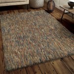 Palmetto Living Multi Solid Multi 5'3" X 7'6"