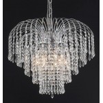 Elegant Lighting Falls 6 Light Chrome Chandelier Clear Elegant Cut Crystal