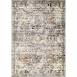 Palmetto Living Ankara Field Distressed Grey (5'3"x7'6")