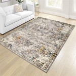 Palmetto Living Ankara Field Distressed Grey (5'3"x7'6")