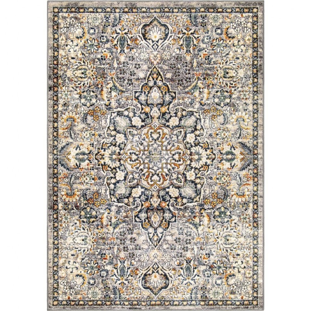 Palmetto Living Faremen Distressed Grey (6'7" X 9'6")