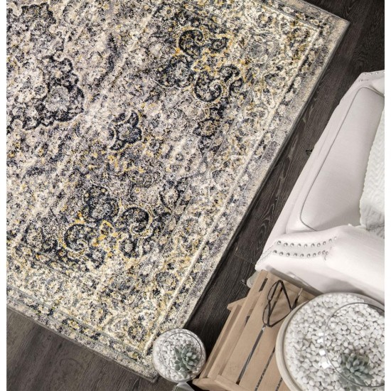 Palmetto Living Kelly Distressed Grey (6'7" X 9'6")