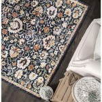 Palmetto Living Tennyson Distressed Navy (6'7" X 9'6")