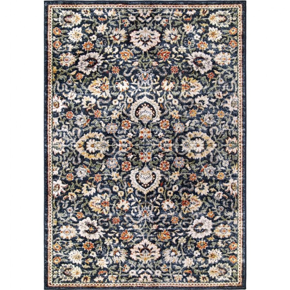 Palmetto Living Tennyson Distressed Navy (7'10"x10'10")