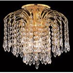 Elegant Lighting Falls 4 Light Gold Flush Mount Clear Swarovski Elements Crystal