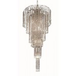 Elegant Lighting Falls 9 Light Chrome Chandelier Clear Elegant Cut Crystal