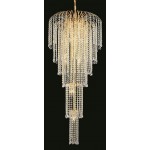 Elegant Lighting Falls 9 Light Gold Chandelier Clear Royal Cut Crystal