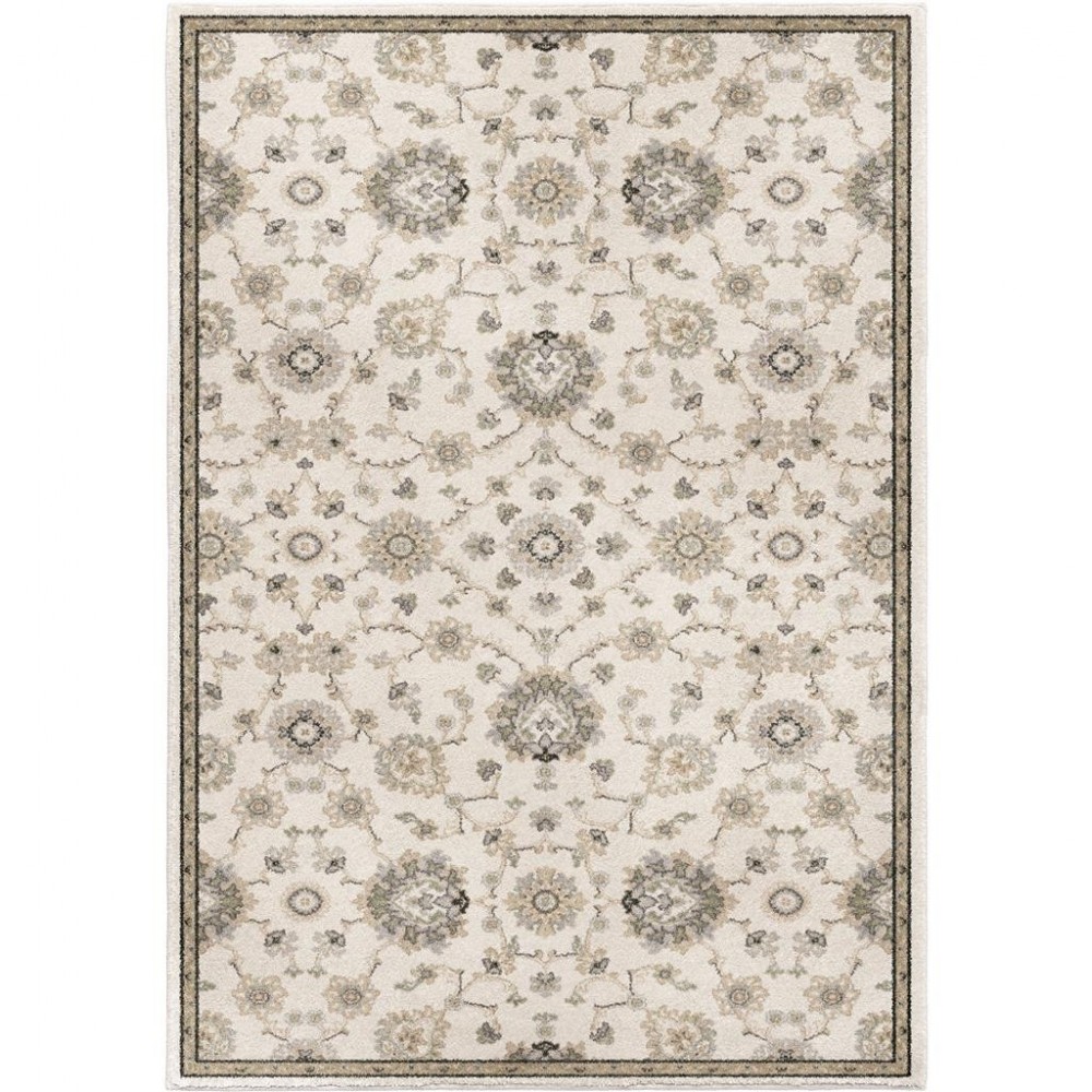 Palmetto Living Manor Sarouk Soft White 6'7"x9'6"