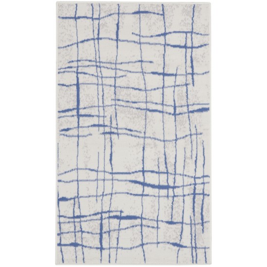 Nourison Whimsicle WHS09 Area Rug, Ivory/Blue, 3' x 5'