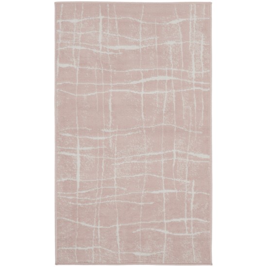 Nourison Whimsicle WHS09 Area Rug, Pink/Ivory, 3' x 5'