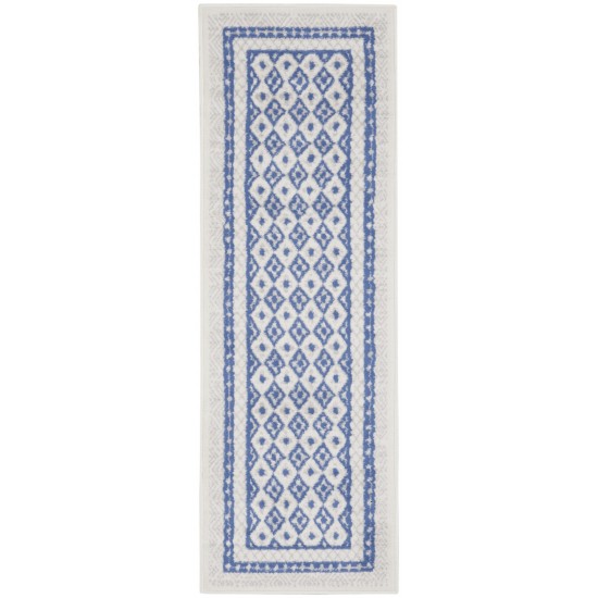 Nourison Whimsicle WHS13 Runner Rug, Ivory/Blue, 2' x 6'