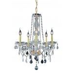 Elegant Lighting Verona 5 Light Gold Chandelier Clear Spectra Swarovski Crystal