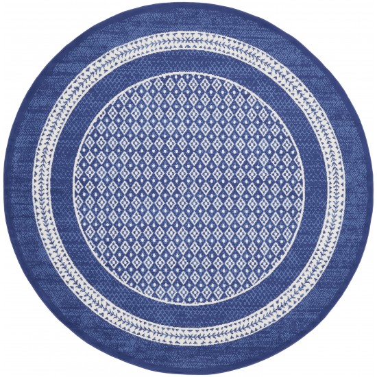 Nourison Whimsicle WHS13 Area Rug, Navy, 5' x Round