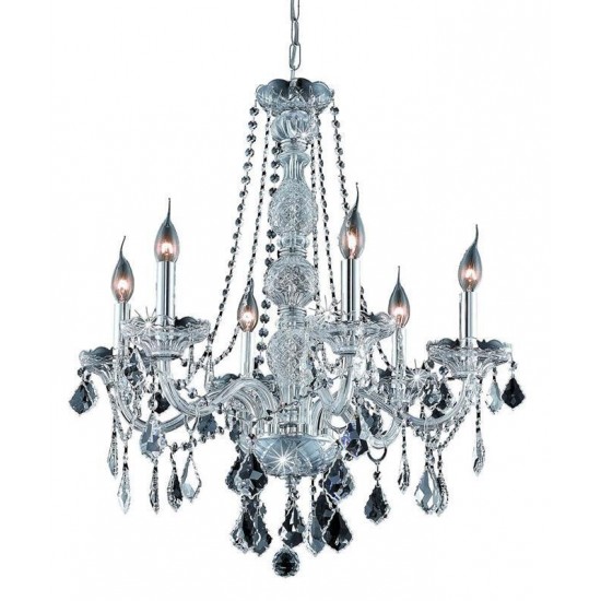 Elegant Lighting Verona 6 Light Chrome Chandelier Clear Spectra Swarovski Crystal