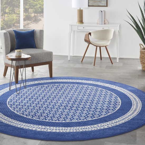 Nourison Whimsicle WHS13 Area Rug, Navy, 8' x Round