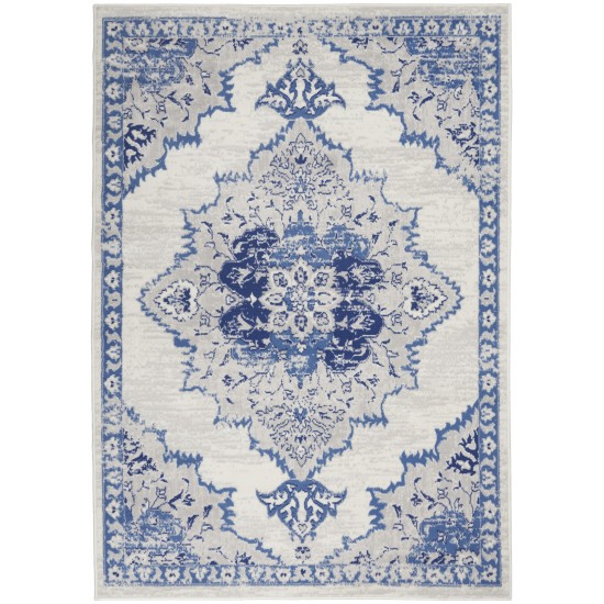 Nourison Whimsicle WHS14 Area Rug, Ivory/Blue, 6' x 9'