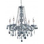 Elegant Lighting Verona 6 Light Silver Shade Chandelier Silver Shade (Grey) Royal Cut Crystal