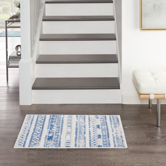 Nourison Whimsicle WHS16 Area Rug, Ivory/Blue, 2' x 3'