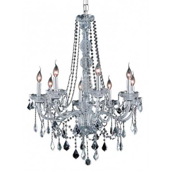 Elegant Lighting Verona 8 Light Chrome Chandelier Clear Elegant Cut Crystal