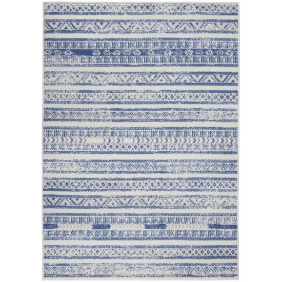 Nourison Whimsicle WHS16 Area Rug, Ivory/Blue, 6' x 9'