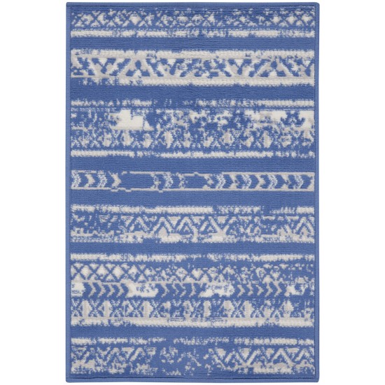 Nourison Whimsicle WHS16 Area Rug, Light Blue/Ivory, 2' x 3'