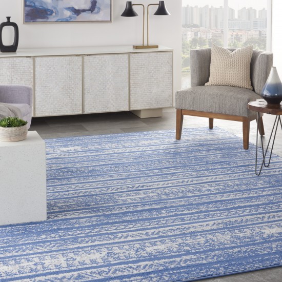 Nourison Whimsicle WHS16 Area Rug, Light Blue/Ivory, 8' x 10'