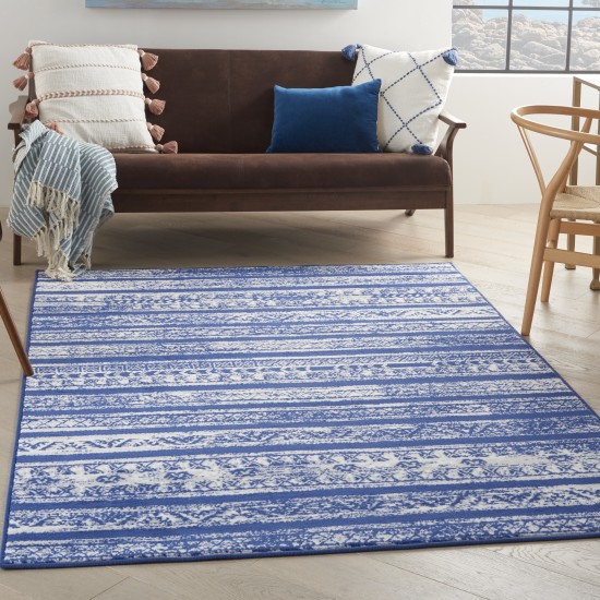 Nourison Whimsicle WHS16 Area Rug, Navy/Ivory, 4' x 6'