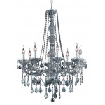 Elegant Lighting Verona 8 Light Silver Shade Chandelier Silver Shade (Grey) Royal Cut Crystal