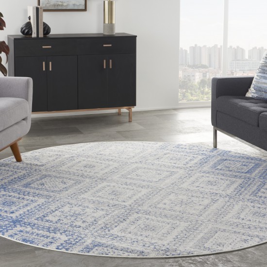 Nourison Whimsicle WHS17 Area Rug, Ivory/Blue, 8' x Round