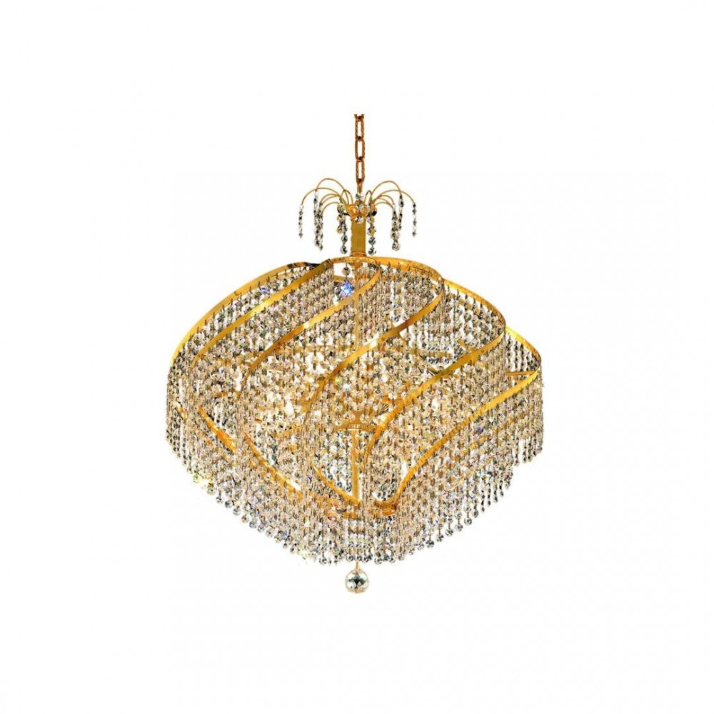Elegant Lighting Spiral 15 Light Gold Chandelier Clear Elegant Cut Crystal Elegant Lighting Spiral 15 Light Gold Chandelier Clear Elegant Cut Crystal