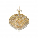 Elegant Lighting Spiral 15 Light Gold Chandelier Clear Elegant Cut Crystal