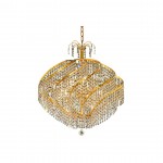 Elegant Lighting Spiral 15 Light Gold Chandelier Clear Royal Cut Crystal