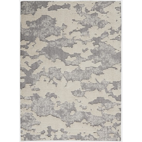 Nourison Zermatt ZER01 Area Rug, Ivory/Grey, 4' x 6'