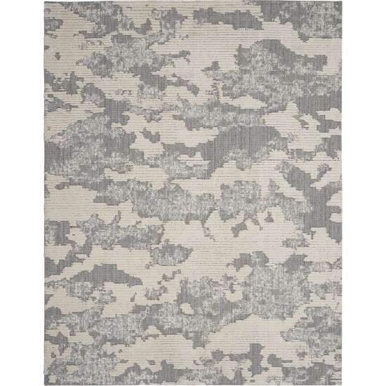 Nourison Zermatt ZER01 Area Rug, Ivory/Grey, 8'10" x 11'10"