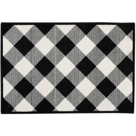 Nourison 096JP Decorative Rug, Black/White, 2' x 3'