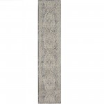 Nourison Lynx 2'3" x 10' Ivory Charcoal Bohemian Indoor Rug